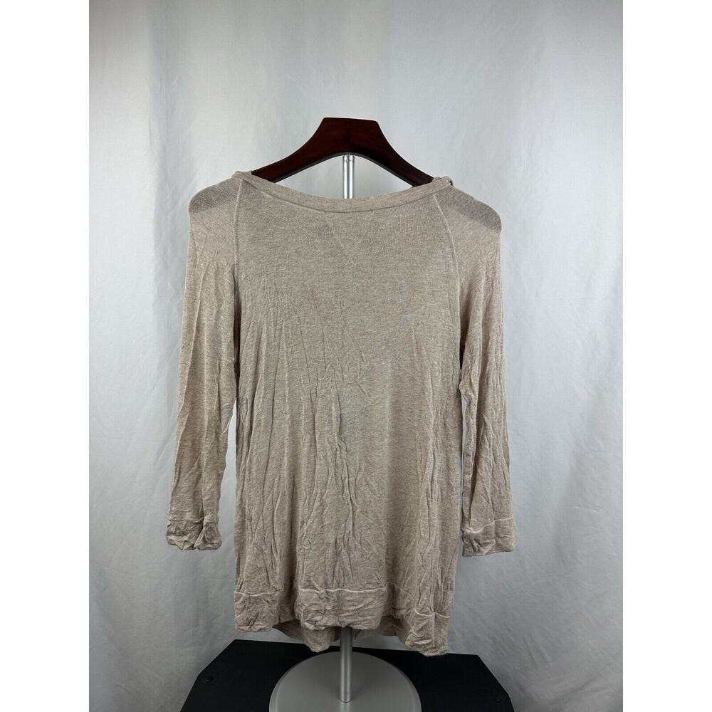 Zara Basics Women’s Hooded Lightweight Pullover Long Sleeve Shirt Cream Size Med